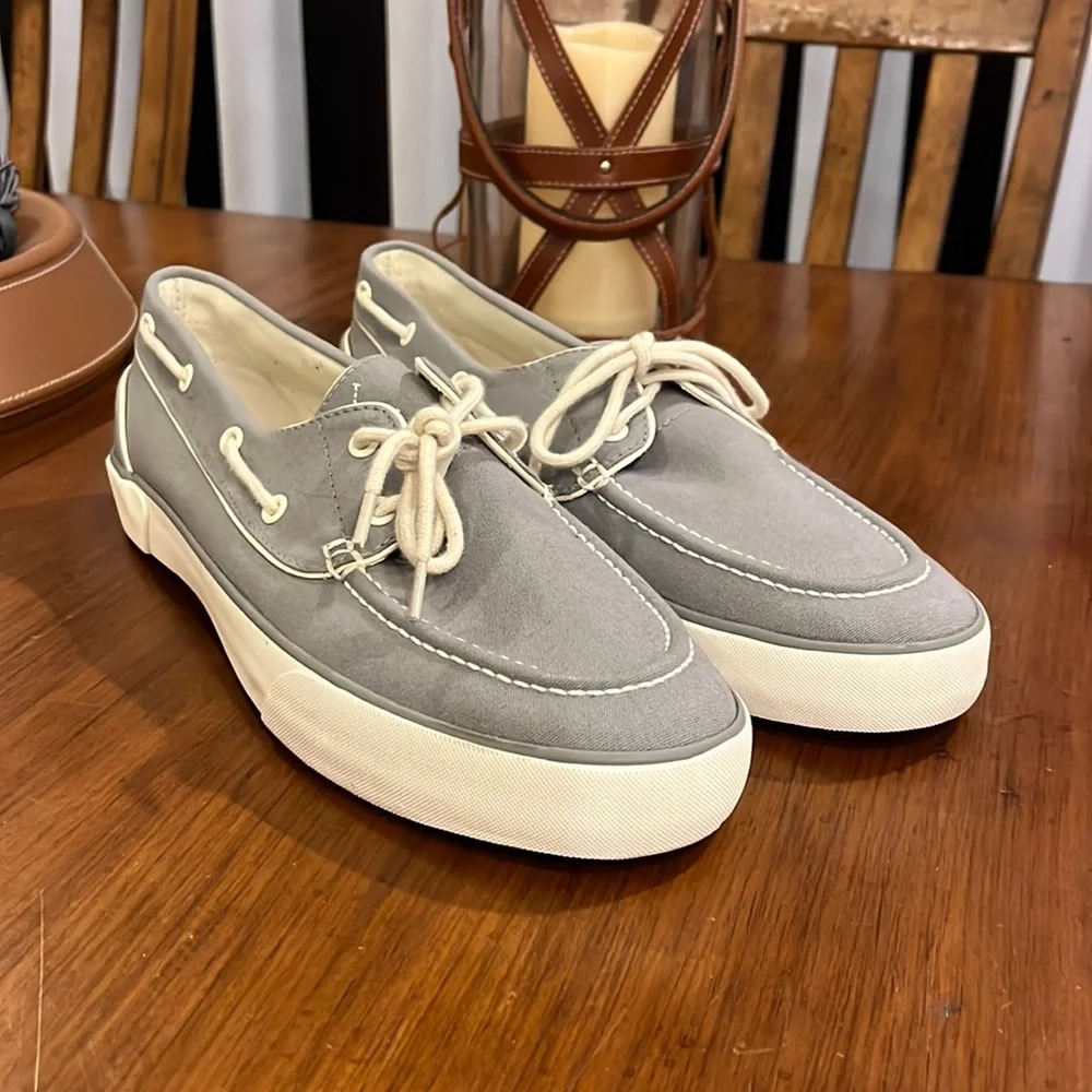 Polo Ralph Lauren Lander Boat Deck Shoes Sneakers new grey Mens size 11.5